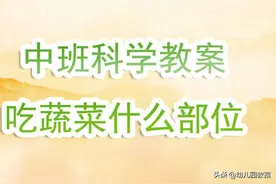 幼儿园中班科学领域教案《吃蔬菜什么部位》含反思图片