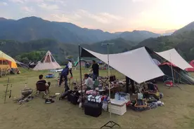 宁波龙观有这样一片露营基地，从市区开车自驾50分钟就可以到图片
