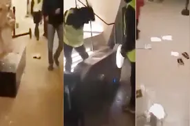 街头抗议成暴乱！法国“黄背心”冲进凯旋门博物馆 砸烂历史文物视频封面