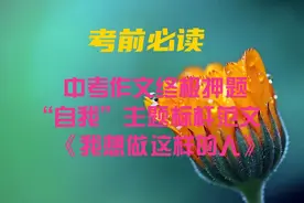 最新中考作文押题“自我”主题标杆范文《我想做这样的人》图片