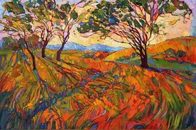 美国80后女画家笔下的风景绘画，画风大胆色彩绚丽，每张都像大片图片