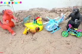 怪兽也来玩自行车，直升飞机，鲨鱼也来吃瓜子视频封面
