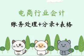 大多数电商会计都需要：电商行业账务处理+会计分录+表格，快领走图片