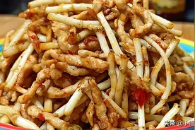 教你鱼腥草炒肉丝的家常做法，清脆爽口，味道特别棒，比拌着味好图片