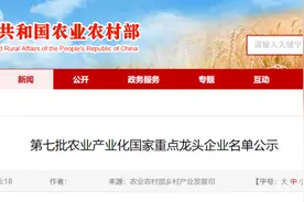 413家！第七批农业产业化国家重点龙头企业名单公示图片