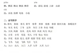 部编版一年级语文下册全课《字、词、句》考试必考，给孩子存下图片