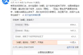 支付宝“余额”要改名？用户投票亮了图片