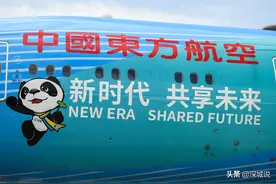波音777彩绘机来了！深圳机场迎东航“进博号”，里外都是亮点图片