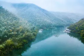 天目湖三月飞雪，独特春日雪景美如画图片