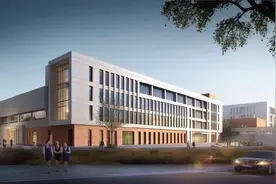 中国民航飞行学院天府校区首栋单体建筑封顶图片