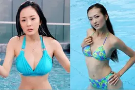 34岁杨幂撞上38岁王鸥，同样是穿一身泳装，谁是女神一目了然！图片