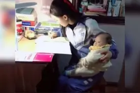 姐姐看到弟弟哭了没人哄，接着这样一个小举动引网友称赞：好姐姐图片