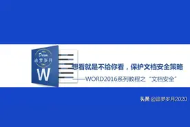 想看就是不给你看，保护文档安全的策略图片