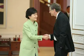 看看商业巨头与总统们握手，一个个好厉害图片