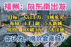福州2035：人口1000万，1主1副，5座新城，4大枢纽，房价逼近3万图片