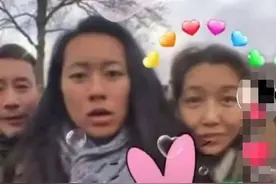 江珊与女儿罕见同框，高亦心脸颊消瘦肤色太像爸，田小洁站角落图片