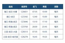 4月8日起，南航、海航正式复航海南⇋武汉航线（附时刻表）图片