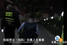男孩半夜离家去妈妈坟地，民警：爸爸有了新对象，他在校受了委屈图片