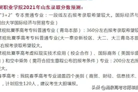 山东外贸职业学院校方2021年报考建议3+2报考分析2020年数据参考图片