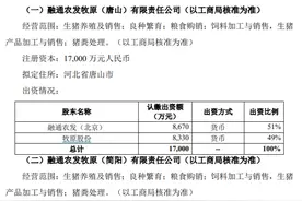 牧原股份拟设两家合资公司开展生猪养殖，注册资本合计2.9亿元图片
