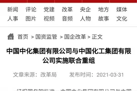 中化集团中国化工合并，宁高宁继续掌舵图片