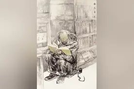 世界读书日，带您欣赏一部令人震撼、感动的国画作品《拾荒者》图片
