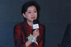 杨澜也有“不端庄”的时候，红色大衣挺优雅的，配上黑丝略显俗气图片