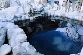 冬游新疆 | 看着雪景歹歹地泡个温泉图片