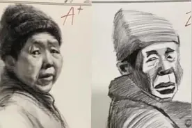 美术高分卷VS低分卷，画工差距有点大，老师看后直言灵魂画手图片