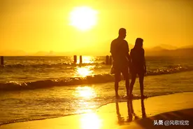 看到了吗，立夏时节海南三亚海边夕阳余晖美醉了图片