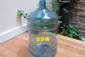 老爸把饮水桶切一半，用来养花种菜，比花盆还好使，也不用浇水图片