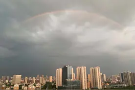 济宁正能量 | 大雨过后，济宁天空出现超级彩虹图片