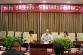 中共江西省商务厅行业综合党委莅临江西省安徽商会调研指导党建工作图片