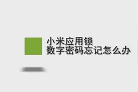 小米应用锁，数字密码忘记怎么办图片