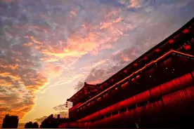 惊艳！曲江的晚霞映红了你的朋友圈图片
