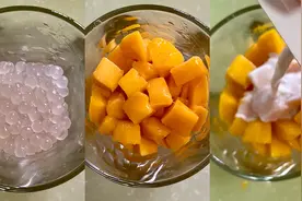 芒果别撕了皮就吃，这样做清凉香甜爽滑Q弹，孩子说好吃要10碗图片