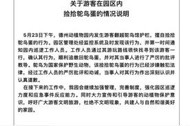 游客跳进鸵鸟馆偷蛋？园方通报来了图片