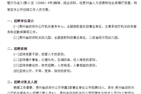 贵州省政府办公厅所属事业单位招聘工作人员10人图片