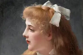 48张油画人物（女孩），古典主义油画中的韵味美图片