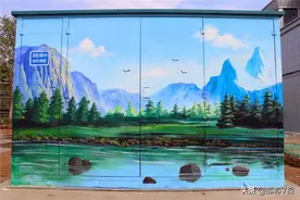 峰峰矿区：电表箱上的风景画图片