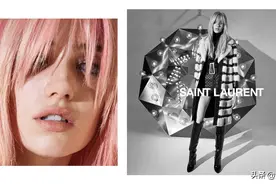 美国超模格蕾丝·哈泽尔，YSL33秋季2020广告宣传摄影图片