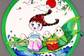 儿童画教程｜端午节主题的创意儿童画，太漂亮啦图片