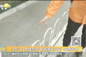 小学门口全线禁停，却停满车只留一米放学路视频封面