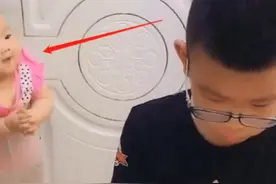 “超懒舅舅”帮忙照顾外甥女走红，网友：娃真是不能交给亲戚带图片