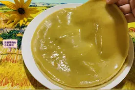 天热该吃凉皮了！一碗小米，做出2大盘黄金凉皮，爽滑筋道，好吃图片