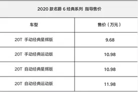 9.68万起，名爵6出经典款，适合年轻人玩图片