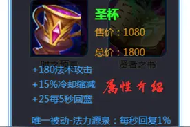圣杯可以回血回蓝，能帮法师无限续航的它，是被最低估的法师装备图片