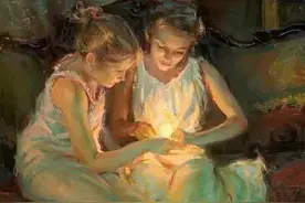 美国画家Daniel浓厚浪漫 美少女牧场田园诗般的风景人物油画作品图片