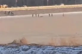 冰面上驾车玩耍，连人带车落水，吉林三人溺亡图片
