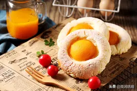 菠萝黄桃面包，DIY多重口感的小清新水果面包，酸甜可口就是我图片